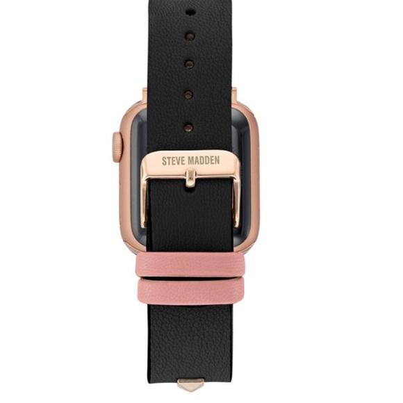 Steve Madden Black Apple Watch Band 38,40,41 - Picture 2 of 7